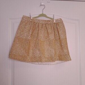 H&M Gold Glitter Metallic Party Sequin Mini Skirt